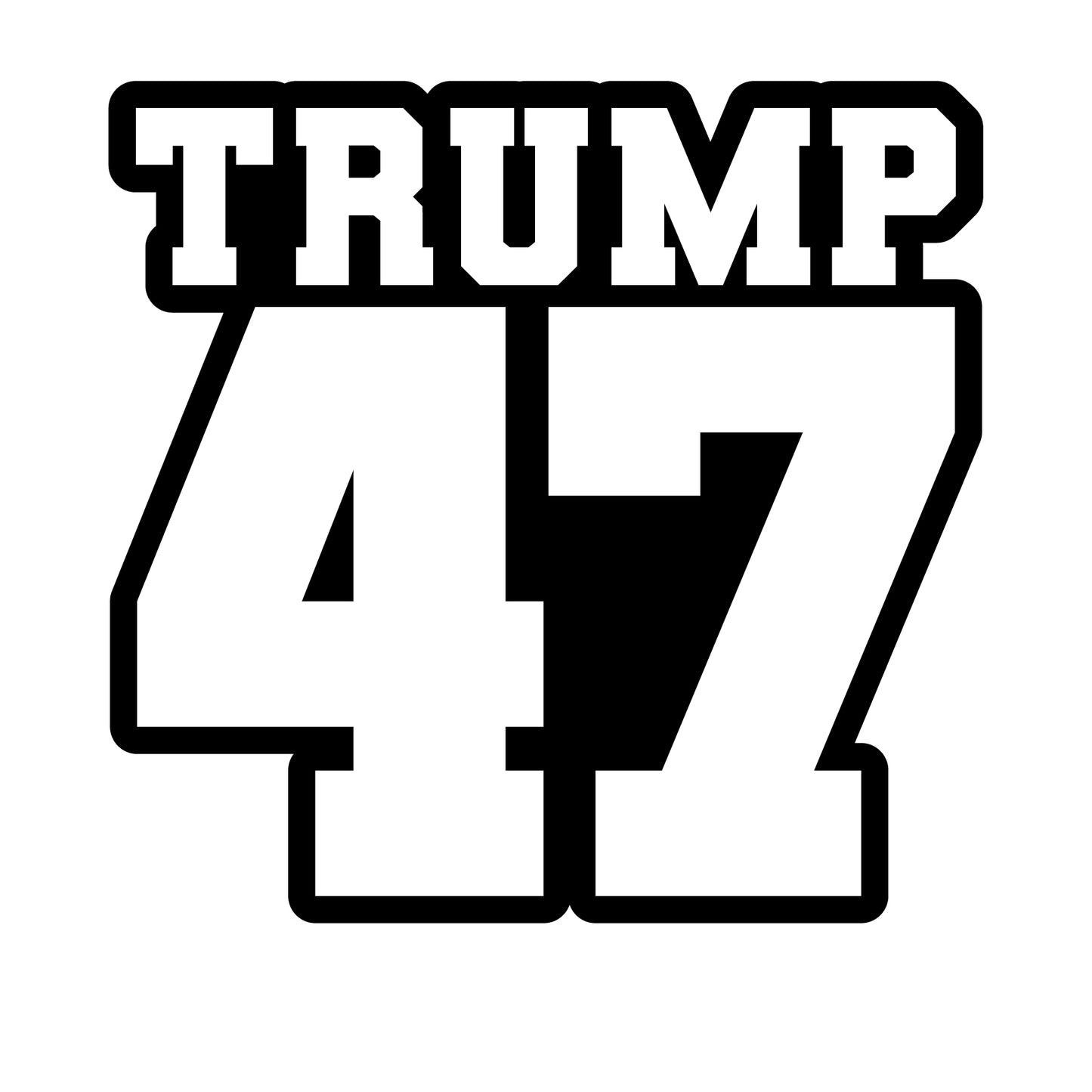 "Team Trump 47" Vinyl Sticker – Custom Colors & Sizes