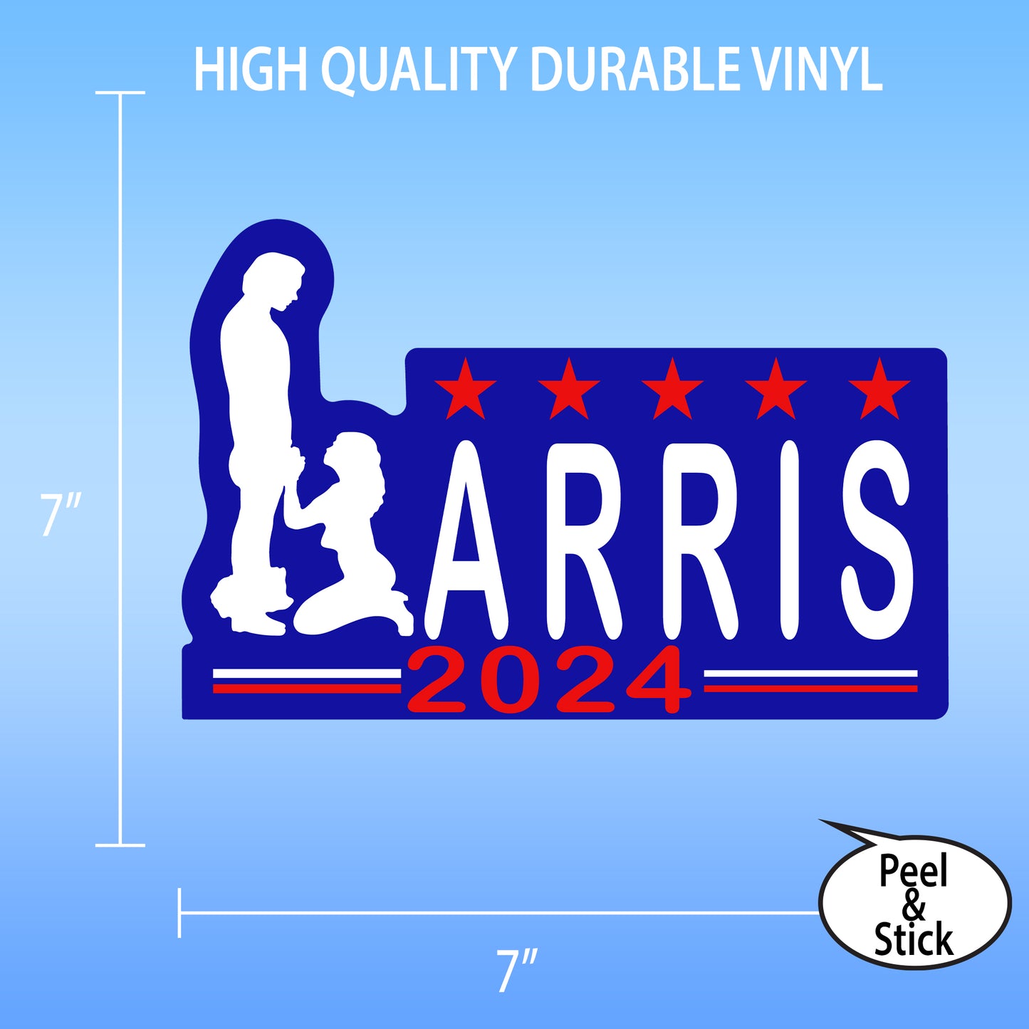 Hilarious Kamala Harris 2024 Sticker - "On Her Knees"