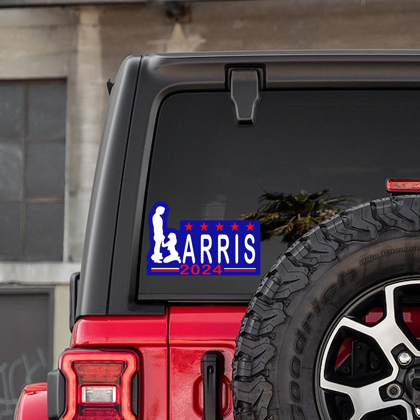 Hilarious Kamala Harris 2024 Sticker - "On Her Knees"