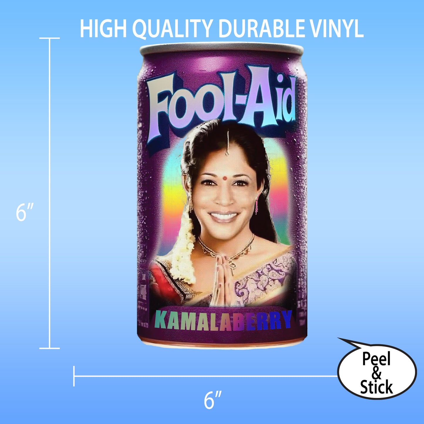 Fool Aid Kamalaberry Holographic Sticker